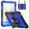 Mobigear SureGrip Xtreme iPad 10 (2022) Hoes Hard kunststof / Siliconen Backcover + Schouderband + Standaard - Donkerblauw