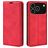 Mobigear Retro Slim iPhone 17 Pro Hoesje Bookcase Portemonnee - Rood