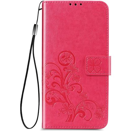 Mobigear Clover Samsung Galaxy A52s 5G Hoesje Bookcase Portemonnee - Magenta