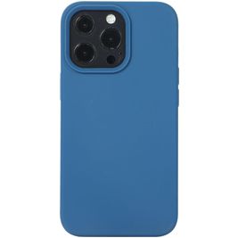 Mobigear Rubber Touch iPhone 14 Siliconen Hoesje Backcover - Blauw