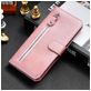Mobigear Zipper iPhone 17 Pro Max Hoesje Bookcase Portemonnee - Roségoud