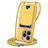 Mobigear Lanyard Card iPhone 16 Pro Siliconen Hoesje met koord en Pasjeshouder - Geel