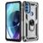 Mobigear Armor Ring Motorola Moto G71 5G Hoesje Hardcase Backcover Shockproof met Ringhouder - Zilver