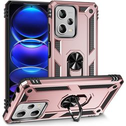 Mobigear Armor Ring Xiaomi Redmi Note 12 Pro Plus Hoesje Hardcase Backcover Shockproof met Ringhouder - Roségoud