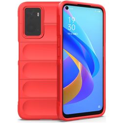 Mobigear Bumpy OPPO A76 Hoesje Flexibel TPU Backcover - Rood