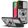 Mobigear Armor Ring Cam Slide Samsung Galaxy M53 Hoesje Hardcase Backcover Shockproof met Ringhouder - Zilver