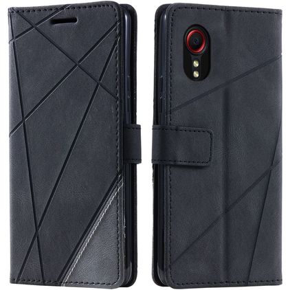 Mobigear Rhombus Samsung Galaxy Xcover 7 Hoesje Bookcase Portemonnee - Zwart