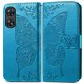 Mobigear Butterfly OPPO Reno 8T 4G Hoesje Bookcase Portemonnee - Blauw