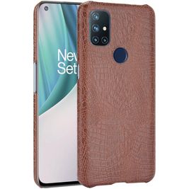 Mobigear Croco OnePlus Nord N10 5G Hoesje Hardcase Backcover - Bruin