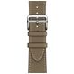 Mobigear Torino Leren Apple Watch Bandje Gespsluiting - 49/46/45/44 mm - Grijs