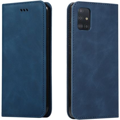 Mobigear Retro Slim Samsung Galaxy A71 Hoesje Bookcase Portemonnee - Blauw