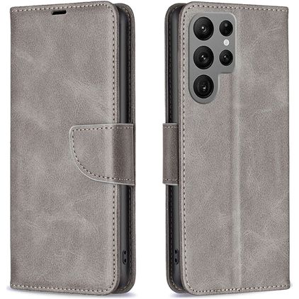 Mobigear Excellent Samsung Galaxy S25 Ultra Hoesje Bookcase Portemonnee - Grijs
