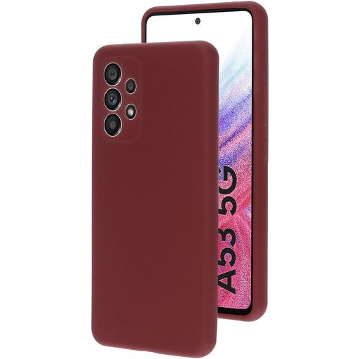 Mobiparts Samsung Galaxy A53 Siliconen Hoesje Backcover - Plum Red