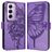 Mobigear Butterfly OPPO Reno 12 Pro Hoesje Bookcase Portemonnee - Paars