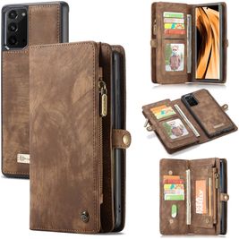 Caseme 008 Samsung Galaxy Note 20 Hoesje Uitneembare 2in1 Bookcase Portemonnee - Bruin