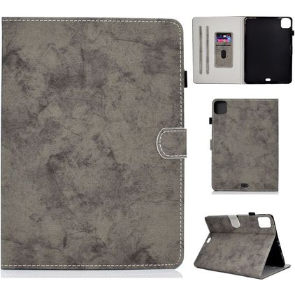 Mobigear Folio iPad Air 5 (2022) Hoes Bookcase + Stylus Houder - Grijs