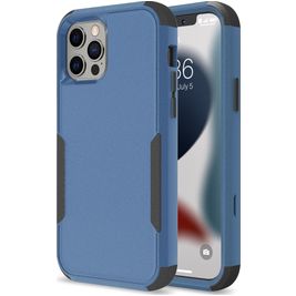 Mobigear Ultra Tough iPhone 14 Pro Max Hoesje Hardcase Backcover Shockproof - Zwart / Blauw