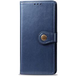 Mobigear Snap Button OPPO A9 (2020) Hoesje Bookcase Portemonnee - Blauw