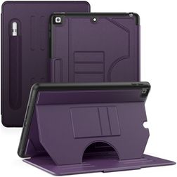 Mobigear Magnetic Folio iPad 9 (2021) Hoes Bookcase + Stylus Houder - Paars