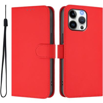 Mobigear Urban Wallet iPhone 16 Pro Max Hoesje Bookcase Portemonnee - Rood