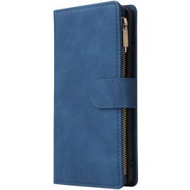 Mobigear Zipper Samsung Galaxy S10 Lite Hoesje Bookcase Portemonnee - Blauw Mobigear Zipper Samsung Galaxy S10 Lite Hoesje Bookcase Portemonnee - Blauw