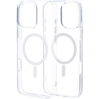 Mobiparts Hardcover Doorzichtig iPhone 16 Pro Max MagSafe Hoesje Hardcase Backcover - Transparant