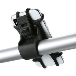 Mobigear Essentials Telefoonhouder Fiets Fietsstuur Bevestiging Klem Universeel (max 15 cm x 8 cm) - Zwart