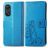 Mobigear Clover OPPO Reno 8T 4G Hoesje Bookcase Portemonnee - Blauw