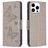 Mobigear Butterfly iPhone 16 Pro Max Hoesje Bookcase Portemonnee - Grijs
