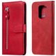 Mobigear Zipper Xiaomi Redmi Note 9 Hoesje Bookcase Portemonnee - Rood