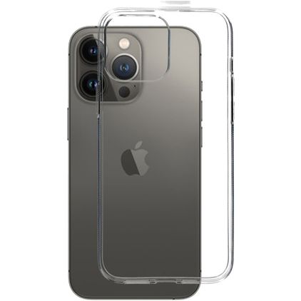 Mobiparts Classic Doorzichtig iPhone 13 Pro Max Hoesje Flexibel TPU Backcover - Transparant