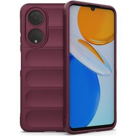 Mobigear Bumpy HONOR X7 Hoesje Flexibel TPU Backcover - Bordeaux Rood