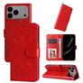 Mobigear Sunflower iPhone 17 Pro Max Hoesje Bookcase Portemonnee - Rood