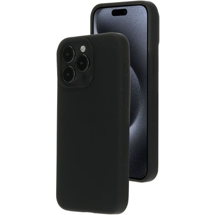 Mobiparts iPhone 15 Pro Max Siliconen MagSafe Hoesje Backcover - Zwart