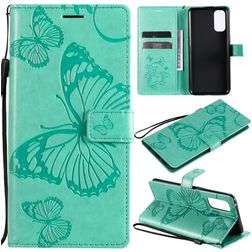 Mobigear Butterfly OPPO Reno 4 Hoesje Bookcase Portemonnee - Turquoise