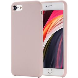 Mobigear Rubber Touch iPhone SE (2020) Siliconen Hoesje Backcover - Roze