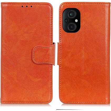 Mobigear Classy POCO M5 Hoesje Bookcase Portemonnee - Oranje