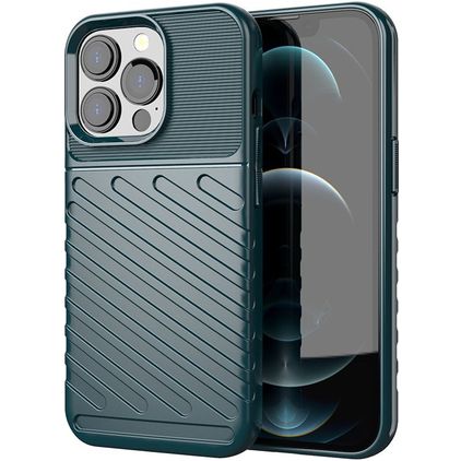 Mobigear Groove iPhone 13 Pro Max Hoesje Flexibel TPU Backcover - Groen
