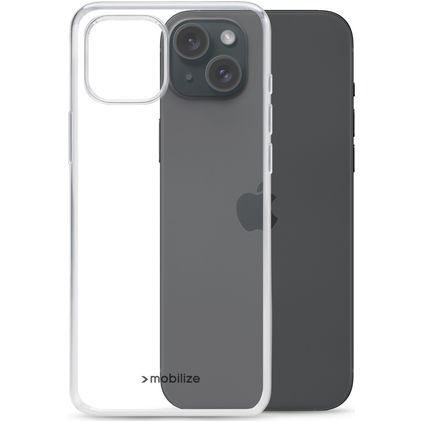 Mobilize Gelly Doorzichtig iPhone 15 Plus Hoesje Flexibel TPU Backcover - Transparant