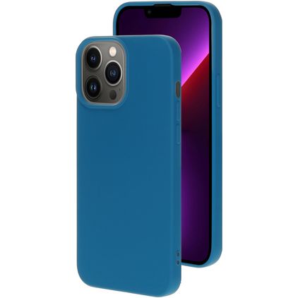 Mobiparts iPhone 13 Pro Max Siliconen Hoesje Backcover - Blueberry Blue