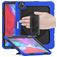 Mobigear SureGrip Xtreme iPad Air 13 Inch (2024) Hoes Hard Kunststof,Siliconen Backcover + Stylus Houder + Schouderband + Standaard - Donkerblauw