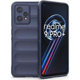 Mobigear Bumpy Realme 9 Pro Plus Hoesje Flexibel TPU Backcover - Donkerblauw