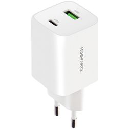 Mobiparts GaN Dual USB / USB-C Oplader Power Delivery 45W - Wit