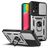 Mobigear Armor Ring Cam Slide Samsung Galaxy M53 Hoesje Hardcase Backcover Shockproof met Ringhouder - Zilver