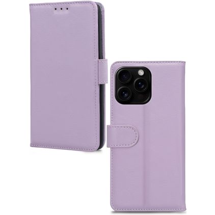 Mobilize Premium Gelly iPhone 16 Pro Hoesje Bookcase Portemonnee - Paars