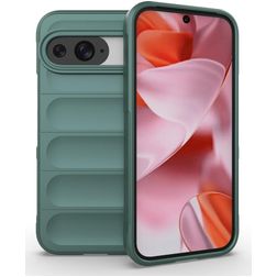 Mobigear Bumpy Google Pixel 9 Pro Hoesje Flexibel TPU Backcover - Donkergroen