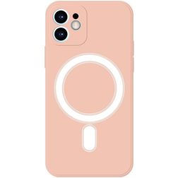 Mobigear Rubber Touch iPhone 12 Pro Max Siliconen MagSafe Hoesje Backcover - Roze