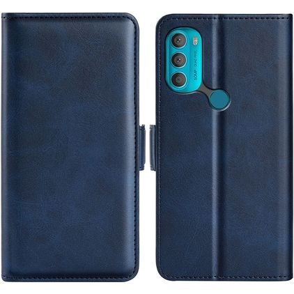 Mobigear Slim Magnet Motorola Moto G71 5G Hoesje Bookcase Portemonnee - Donkerblauw