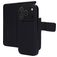 Mobiparts iPhone 17 Pro Hoesje Echt Leer Uitneembare 2in1 Bookcase Portemonnee - Zwart