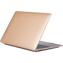 Mobigear Metallic MacBook Air 13 Inch (2018-2020) Hoes Hardshell Laptopcover MacBook Case - Goud - Model A1932 / A2179 / A2337
